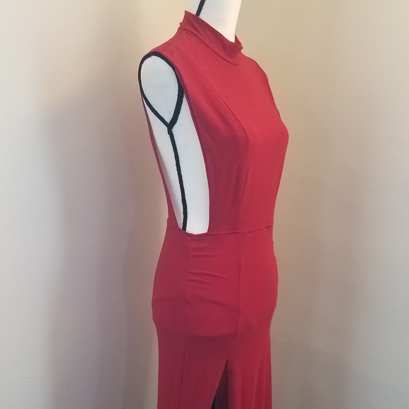 Sold! SHEIN Mesh Back Large Slit Maxi Dress NWOT - Picture 8 of 8